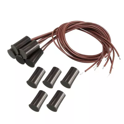 5pcs RC-33 NC Recessed Wire Door Contact Sensor Alarm Magnetic Reed Switch Brown • $16.86