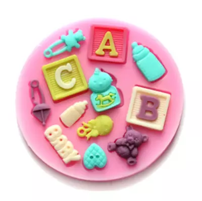 Baby Shower Feet Silicone Fondant Icing Mould Chocolate Cake Sugar Craft Topper • £3.17