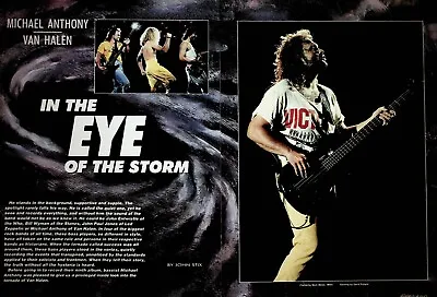 1991 Michael Anthony Van Halen Bass Guitar - 8-Page Vintage Article • $12.57