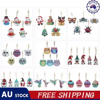 87Types 5D DIY Diamond Painting Keychain Rhinestone Drawing Keyring Pendant Gift • $13.59