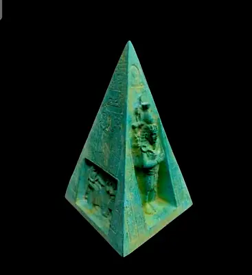 Ancient Egyptian Pyramid Statue Antiquities Pharaonic Hieroglyphs BC Rare Stone • $125