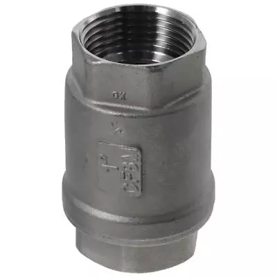 1 Inch NPT One-way Valve Silver Backflow Valve  Oil Water Gas • $25.26