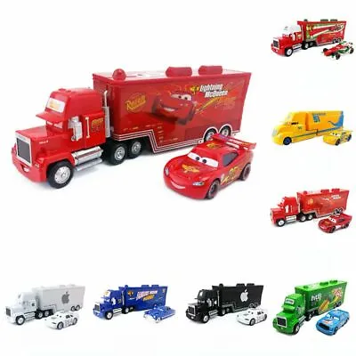 NEW 2022 Pixar: Car Lightning' McQueen The King Mack Truck Diecast Model Toy Car • £12.23