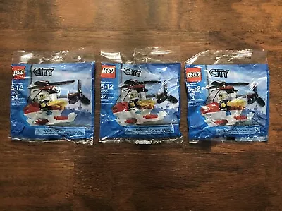 $21.50 • Buy Lego City 4900 FIRE HELICOPTER Building Set 34pc NEW Lot Of 3 Gifts Party Favors