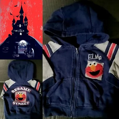 Sesame Street Elmo Hooded Double-Sided Zipper Jacket For Baby Size 12 Months • $146