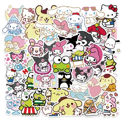 50pcs Sanrio Stickers Hello Kitty My Melody Kuromi Waterproof Skateboard • $2.99