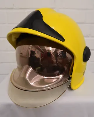 MSA Gallet Fireman Helmet Size Range: 58-65cm W/ Chin Strap Visor  British Army • £120