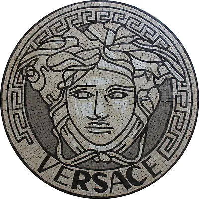 Mosaic Marble Colorful Luxury Versace Medallion Decorated Design Floor • $395