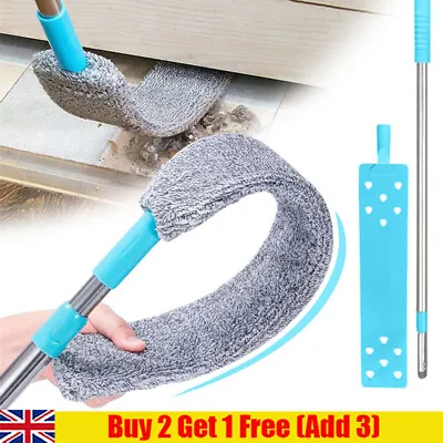 £7.39 • Buy Long Flat Flexible Gap Duster Telescopic Bed Sofa Dust Cleaner W/Long Handle