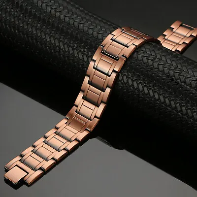 HEAVIEST Pure Copper Magnet Bracelet For Mens Arthritis Joint Pain Relief Energy • $43.26