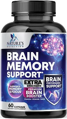 Brain Booster Nootropic Supplement 1000mg Support Focus Energy Memory & Clarity • $12.62