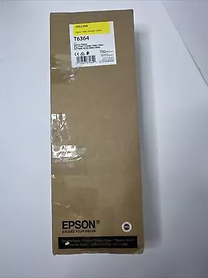 Genuine Epson T6364 Yellow Ink Tank Bag 700ml Stylus Pro 7890 EXP 09/2022 SEALED • $34.99