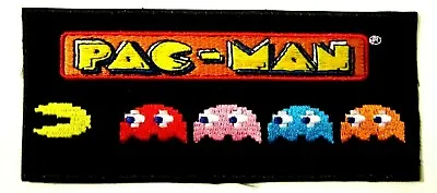 PAC-MAN Ghosts Cartoon Game Embroidered Iron On/Sew On Patch 6 Cm X 14 Cm (HxW) • £5.25