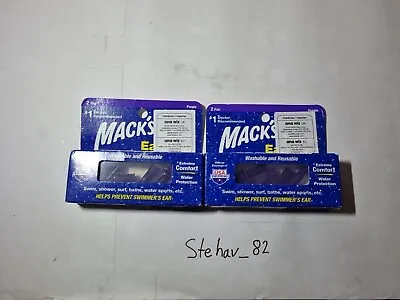2 X Mack's AquaBlock - Purple - 2 Pair Box • £5