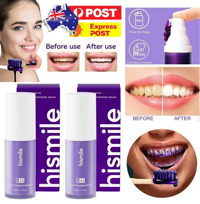 $11.55 • Buy 1/5X Hismile V34 Colour Corrector Teeth Whitening Tooth Stain Removal Toothpaste