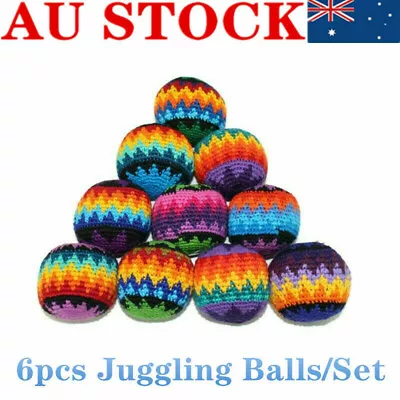 6 Juggling Balls Classic Bean Bag Set Juggle Magic Circus Beginner Kids Toy Gift • $27.99