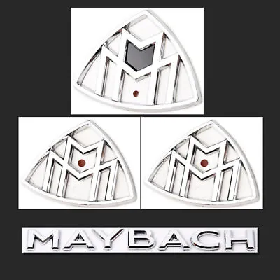 Silver Side Rear Trunk Badge Emblem For Mercedes Benz Maybach S Class S400 S500 • $25.99