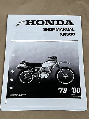 3hole Official Service Shop Repair Manual 79 80 Honda XR500 & Setup Instructions • $38.39