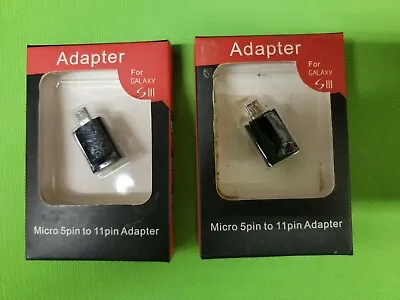 Lot Of  2 Micro USB 5Pin To 11Pin HDMI MHL Adapter Samsung Galaxy S5 Note 3 III • $4.95