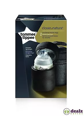 Tommee Tippee Closer To Nature 2x INSULATED BOTTLE BAGS Accessory Travel 0m+ BN • £14.99