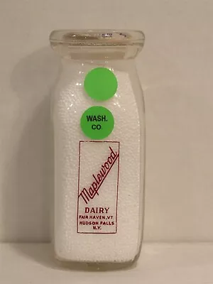 TSPHP Milk Bottle Maplewood Dairy Fair Haven VT Hudson Falls NY Since 1880 • $19.99