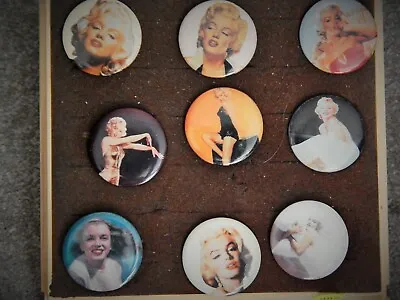 Marilyn Monroe Lot Of 9 Large Pin Buttons 1 3/4  Negligee/ Swimsuit Vtg/ In Bed • $19.43