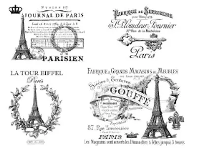 Vintage French Advertising Labels Furniture Transfers Waterslide Decals MIS580 • $12.99