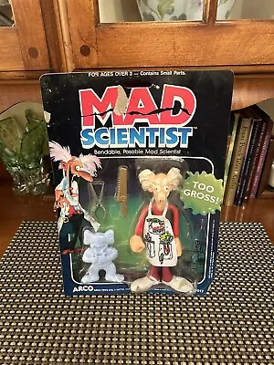 Mad Scientist Bendable Posable Figure Blue Monster Lab Arco Mattel 1987 RARE NEW • $49.99