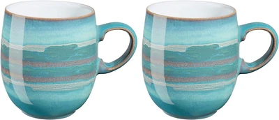 £42.98 • Buy Denby 124048812 Azure Coast 2 Piece Large Curve Mug Set, 400ml