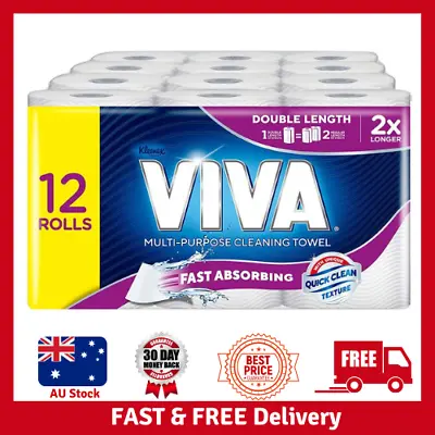 Viva Double Length Paper Towel 12 Count (Pack Of 1) Free Postage Best Price AU • $47.90