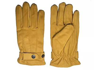 Men's Butternut Nubuc Suede Leather Winter Gloves W/ Fleece Lining  S- 3XL • $20