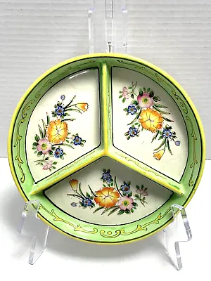 VTG 1920's Moriyama Mori Machi Japan Handpainted Floral Sectioned Divided Dish • $24.99