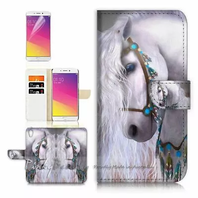 Horse TPU Phone Wallet Case Cover For New Optus X Start 2  - 21142 • $13.99