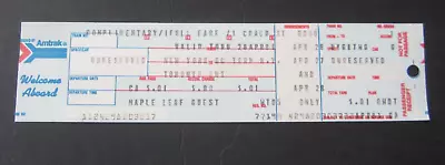 Old Vintage 1986 AMTRAK Railroad - INAUGURAL RUN - MAPLE LEAF - TRAIN TICKET • $8.99