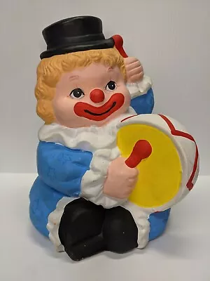 Vintage Ceramic Clown Money Box Piggy Bank 1960s Hand Painted • $35