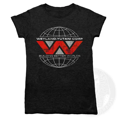 Ladies Weyland Yutani Aliens Logo T Shirt Nostromo Corp Xenomorph LV426 M41A  • $40.10