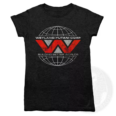 Ladies Weyland Yutani Aliens Logo T Shirt Nostromo Corp Xenomorph LV426 M41A • $48.64