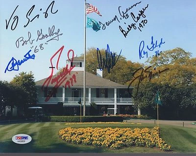 £394.56 • Buy SEVE BALLESTEROS+JACK NICKLAUS HAND SIGNED 8x10 PHOTO     9 SIGNED    PSA LETTER