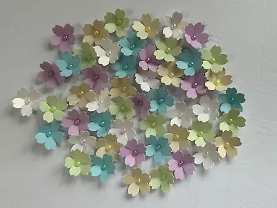 Luxury  Pastel Flowers X50 Embellishments For Card Making(F1) • £2.50
