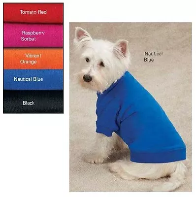 Dog Basic T-Shirt Tee Top Zack & Zoey Red Blue Black Orange Raspberry Pink Pet • $13.99