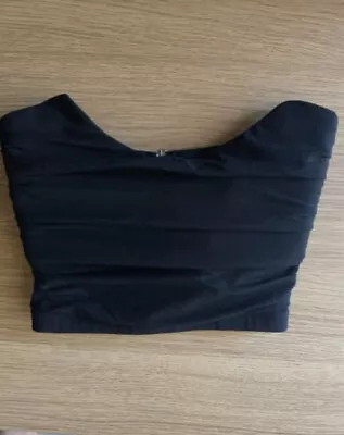 Oh Polly Black Strapless Crop Top New With Tags 🌸🧿 4+ Items Free Postage  • $20