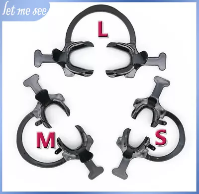 Dental Orthodontic C Type Black Intraoral Cheek Retractor Mouth Lip Opener L/M/S • $89.78