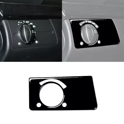 Glossy Piano Black Headlight Switch Knob Frame Trim Cover For E-class W211 03-09 • $7.68