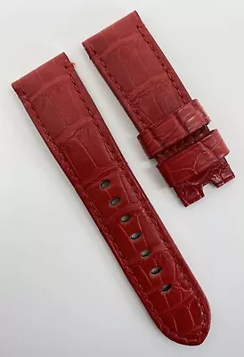 $250 • Buy Authentic New Officine Panerai 24mm X 22mm Red Alligator Watch Strap Band OEM