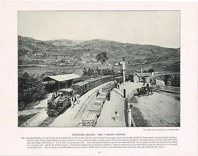 Ffestiniog Railway Tan Y Bwlch Station Wales Antique Picture Print 1900 SAS#249 • £3.99