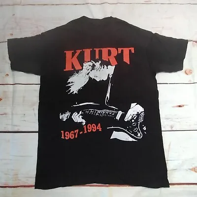 Vintage Kurt Cobain 1967 - 1994 Nirvana T-Shirt Single Stitch Size Medium  • $80