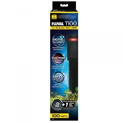 Fluval T100 Electronic Heater 100W - Aquarium Fish Tank • $58.95