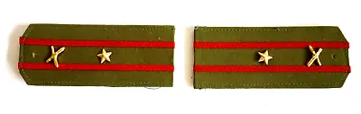 Set Of 2 Vintage USSR Soviet Army Uniform Epaulettes Green With Pins • $18.99