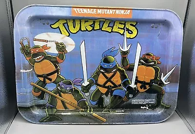 Vintage TMNT Teenage Mutant Ninja Turtles FOLDING METAL TV DINNER LAP TRAY 1988 • $30