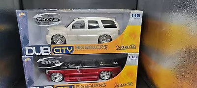 Lot 2 Dub City Big Ballers 1:18 Scale Cadillac Escalade & Chevrolet Suburban New • $150